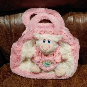NWOT Chenille Bag w/ Removable Lamb